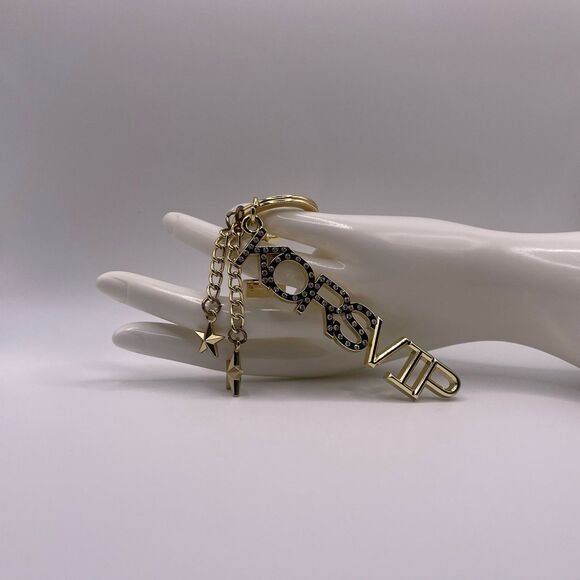 Michael Kors Crystal Embellished 'Kors VIP' Charm Keychain - Picture 2 of 11